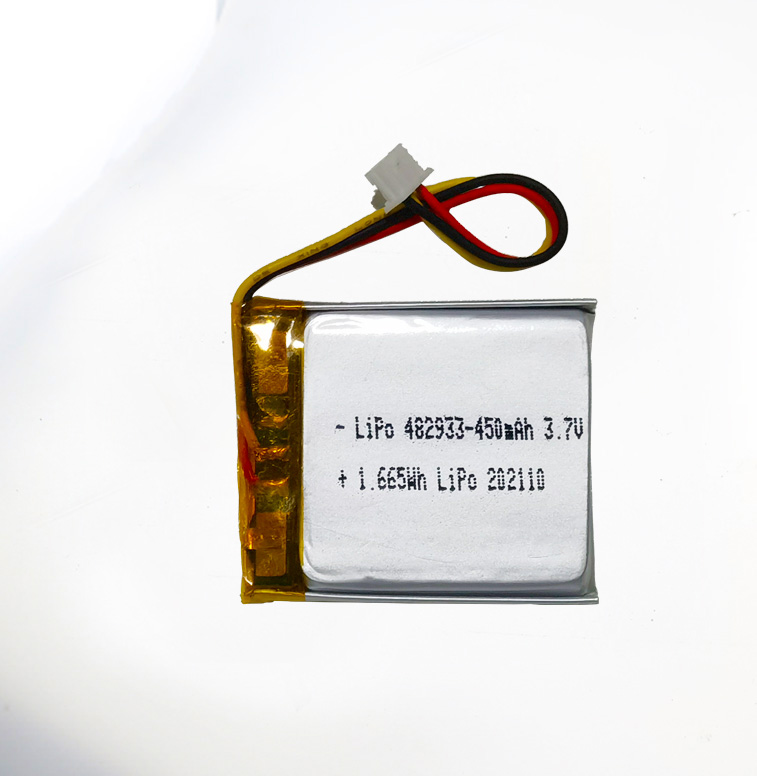 3.7V 482933 450mAh Tracker聚合物锂离子电池 3.7V 482933 450mAh Tracker聚合物锂离子电池